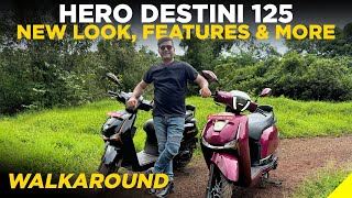 2024 Hero Destini 125 Walkaround  Bluetooth Connectivity Digital Speedometer amp More  Times Drive [upl. by Odilo]