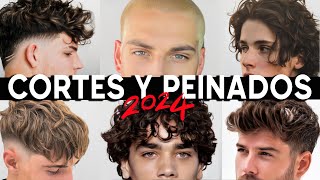 PEINADOS Y CORTES DE CABELLO PARA HOMBRES 2024 [upl. by Enyedy]