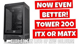 ITX or MATX SFF Style Thermaltake Tower 200 TG Airflow PC Case [upl. by Ahseenak]