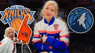 Rosé at the NBA New York Knicks match New York Knicks vs Minnesota Timberwolves [upl. by Rhody]