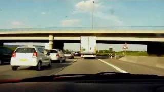 A1HamburgMoorfleet Auffahrunfall am Stauende  Stauwarntafeln fehlen 120511 [upl. by Hluchy]