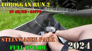 Toboggan run 2 Onride SteinwasenPark 2024 4KHD  60FPS [upl. by Enneyehs]