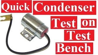 How to do quick condenser capacitor test on an electric test bench [upl. by Aillil]