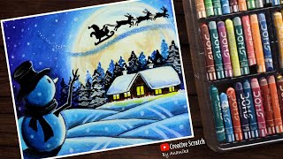 Christmas Drawing Easy Step by Step  Santa Claus Drawing Easy Step by Step christmas xmas [upl. by Learrsi]