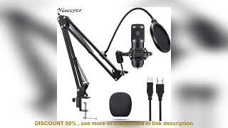 Top BEST Miwayer USB Recording Microphone Professional Condenser Mic Kit with A [upl. by Nirehtak222]