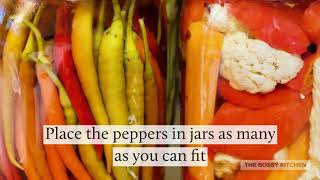 How to preserve hot peppers in vinegar [upl. by Edmead]