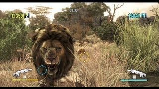 Cabelas Dangerous Hunts 2013 Hunting Down Lions and Hippos Gameplay [upl. by Yedorb]