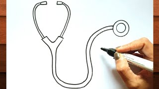 How to draw Stethoscope easy [upl. by Morten199]