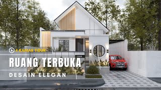 DESAIN RUMAH 4 KAMAR TIDUR 2 LANTAI DENGAN KONSEP MEZZANINE [upl. by Anida]