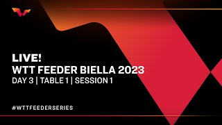 LIVE  T1  Day 3  WTT Feeder Biella 2023  Session 1 [upl. by Iddo]