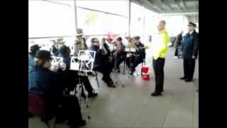 fun Salvation Army Band Christmas Carolling at Sainsburys Hythe [upl. by Keelin]