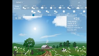 YoWindow  accurate beautiful weather app with landscapes depicting weather sky season [upl. by Almena]