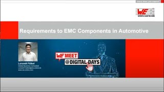 WE meet  Digital Days 2021 Requirements to EMC Components in Automotive [upl. by Zakarias]