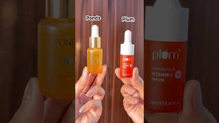 Ponds vs Plum Vitamin C serum✨🎀 ytshortsindia ashortaday shortsindia shortsvideo skincare [upl. by Atsirtal]