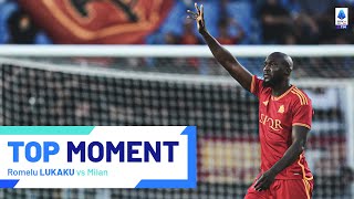 Lukaku’s debut at the Olimpico  Top Moment  RomaMilan  Serie A TIM 202324 [upl. by Aillimac]