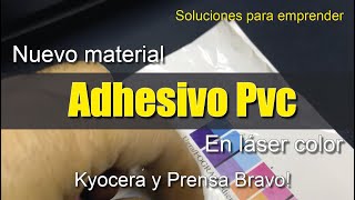 Bravo Impresion en Adhesivo PVC vinil en láser color [upl. by Smada]