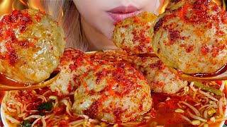 ASMR 🔥😋BIHUN BAKSO BOLA TENIS PEDAS💥 SPICY TENNIS BALL MEATBALL WITH RICE NOODLE [upl. by Notyad]