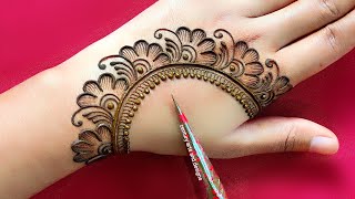 Easy stylish back hand mehndi design  Simple mehndi design  Back hand mehndi  mehndi  Mehndi [upl. by Drahser824]