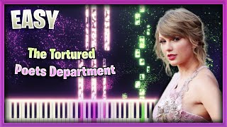 Taylor Swift  The Tortured Poets Department  EASY Piano Tutorial by OCTOBER [upl. by Nauqyt]