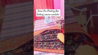 Saree Pre Pleating Box Folding service available trending saree draping viralviralshortsarees [upl. by Ednargel341]