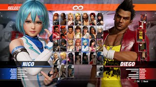 Nico VS Diego  Dead OR Alive 6 [upl. by Michigan]