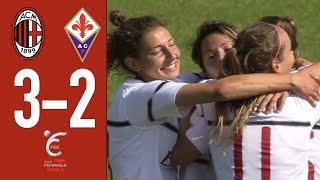 Highlights AC Milan 32 Fiorentina Women  Matchday 2 Women Serie A 201819 [upl. by Nannerb]