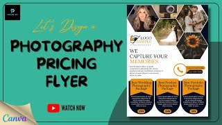 Photography Pricing Flyer Template  How To Make Price List Or Rate list  poster  Canva Tutorial [upl. by Irmine492]