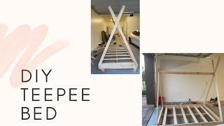 DIY TEEPEE BED  BUILDING A TODDLER BED DIY TEEPEEBED TODDLERBED [upl. by Hepsibah714]