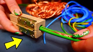 How to STRIP Copper WIRE  Top 3 DIY Stripping devices  INCREDIBILE [upl. by Aynom]