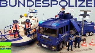 Playmobil Bundespolizei Großeinsatz 9400 Mega Set auspacken seratus1 unboxing [upl. by Hsoj]