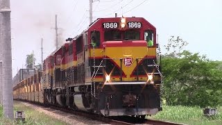 All EMD Power Panama Canal Railway Stack Train at Corozal  Panama City April 24 2017 [upl. by Pollerd694]