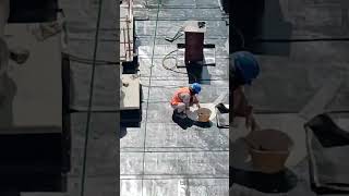 Roof Waterproofing waterproofing roofwaterproofing construction civilengineering viralshorts [upl. by Navets262]