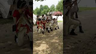 Kneeling Ranks Drill marching history revolutionarywar reenactors [upl. by Meares]