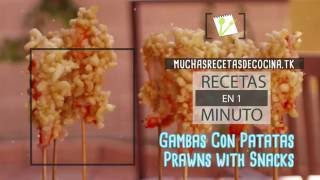 Gambas Rebozadas con Patatas  Prawns with Snacks [upl. by Attenyl]