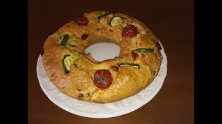 Ciambella rustica salata con pomodori secchi e olive verdi [upl. by Esinahs321]