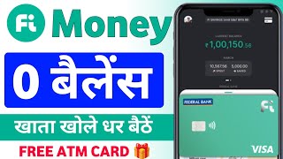 Fi Money Bank Account Opening  Fi Money Zero Balance Account  Best Zero Balance Bank Account [upl. by Kentiga]