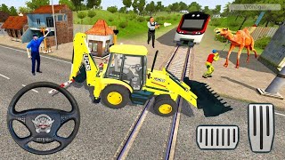 ✅JCB 3DX Backhoe Loader With Passenger New Mod Bus Simulator Indonesia Android Gameplay [upl. by Notniw]