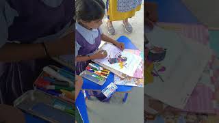 A glimpse of students enthusiastically participating in the National Art Colouring Competitions [upl. by Nanaj]