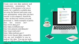 Create your own data analysis and visualization presentation The purpose of this project is for y [upl. by Moody]