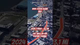 NYRR Staten Island Half 2024 fly over the halfmarathon course Video of the race path [upl. by Tamiko583]