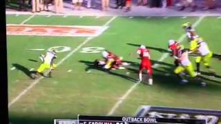 Jadeveon Clowney Outback Bowl Hit [upl. by Bac]