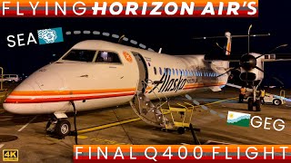 4K – Flying Horizons FINAL Q400 Flight – FULL EXPERIENCE – GEGSEA – N421QX – QX2400 – Farewell [upl. by Merrielle554]