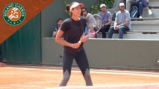 Garbine Muguruza in Practice  Inside RG I RolandGarros 2018 [upl. by Noned]