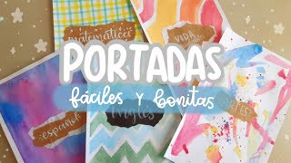 Ideas de portadas para cuadernos fáciles ✨ pt2 [upl. by Stelle940]