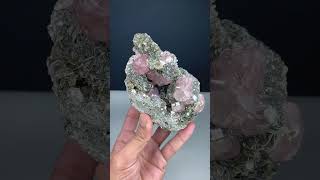 Pink ApatiteCrystals on Mica  ApatiteCluster  FineMineral [upl. by Aihsital]