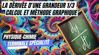 La dérivée dune grandeur 13  Calcul et méthode graphique Terminale spécialité physique chimie [upl. by Naugan]