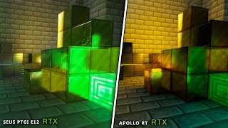 RTX COMPARISON SEUS PTGI E12 vs APOLLO RT  Minecraft Shaders Comparison In Java Edition [upl. by Amihsat]