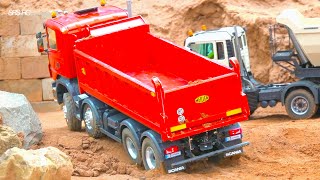 GREAT STUCKING RC TRUCK PART 3  HEAVX HAULAGE MAN TRACTOR TRUCK  LIEBHERR RC DIGGER [upl. by Apurk]