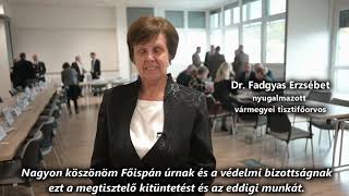 Dr Fadgyas Erzsébet kapta a Somogy vármegye védelméért emlékplakettet [upl. by Claus]