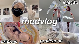 ROTINA DE UMA ESTUDANTE DE MEDICINA 13 💉🩸 injeção sutura exames [upl. by Annabell]